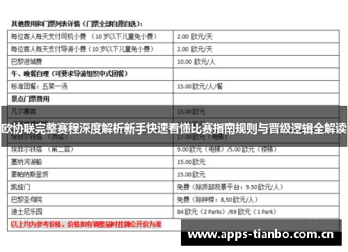 欧协联完整赛程深度解析新手快速看懂比赛指南规则与晋级逻辑全解读 欧协联完整赛程深度解析新手快速看懂比赛指南规则与晋级逻辑全解读